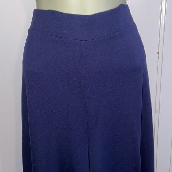 NWT Patrizia Luca Milano dark navy blue wide leg pants - Picture 2 of 8